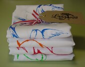 4 pack of Tea Towels - 2 Finches and 2 Swallows