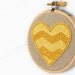 Yellow Chevron Heart Embroidery