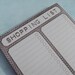 Magnetic Shopping List Note Pad - Grocery List - Chevron Stripe Design - 50 Sheets