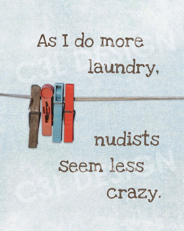 Laundry and Nudists 8"x10" Art Print
