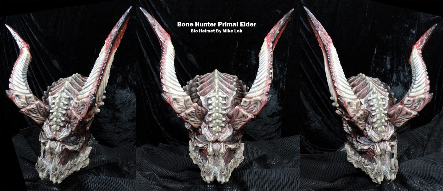 Bone-Hunter Primal Elder Bio Helmet with Tri-lasers
