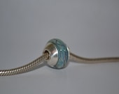 Lampwork Glass Bead for European Charm Bracelet-BHB-Fits major name brand bracelets-OOAK-Handmade-SRA-o13