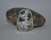 Looking glass-lampwork glass focal bead-HANDMADE-SRA-OOAK-leteam