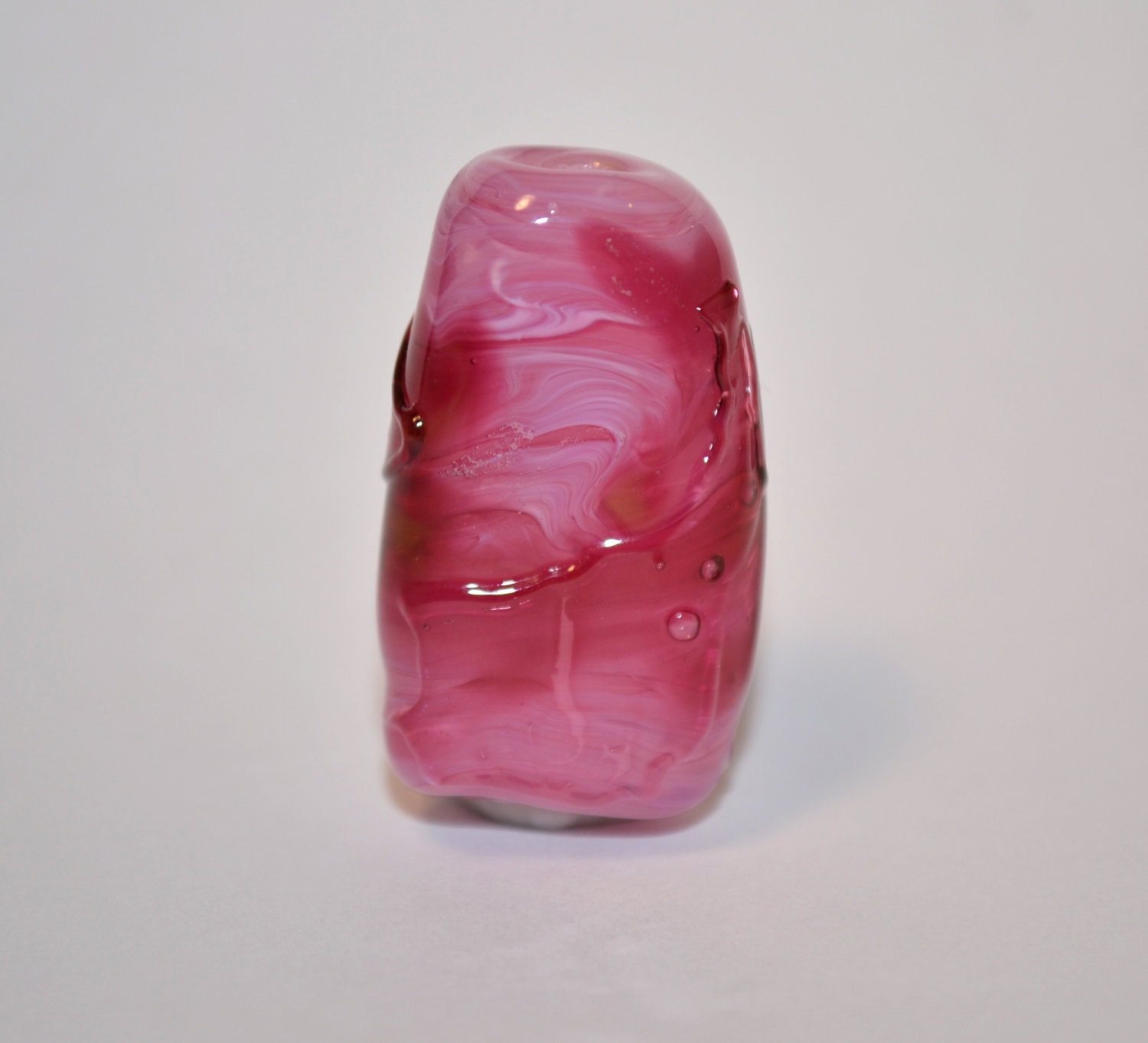 Lampwork glass focal bead-HANDMADE-SRA-OOAK-leteam-Pink Dreams