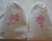 12 Pink Fairies Birthday Party Organic Muslin Cotton Favor Gift Bags 4x6 Il_170x135