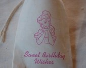 10 Belle Disney Princess Party Organic Muslin Cotton Favor Gift Bags 4x6 Il_170x135