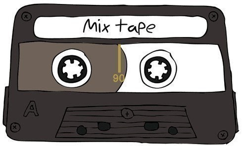 Coasters Mix Tape (set of four Italian stone coasters)
