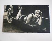 arcade card MACK SENNETT Bathing Beauty Silent Movie