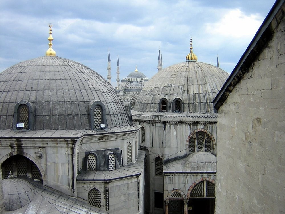 Unique Blue Mosque, Istanbul, Turkey 5x7 Photograph