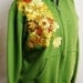 Custom Hoodie Beautiful Shade of Green With Autumn Floral Fabric Applique Design