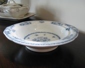Vintage Dish Bowl English Transferware Swansea Staffordshire Antique Collectible Serving Home Decor