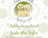Customizable Puppy Digital Wedding Save-The-Date