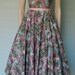 1950s Cotton Summer Dress - Circle Skirt - Bright Print - New Look
