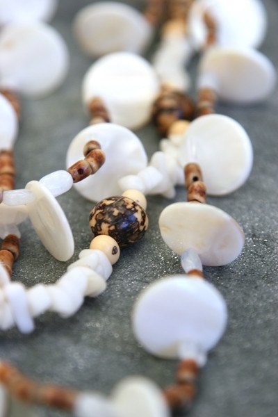 Mother of Pearl, Moonstone  Necklace