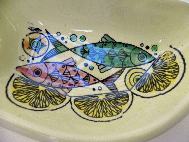 Vintage Jie Gantofta Sweden Ella Bergstrand Legyma Serving Dish by EdibleComplex on Etsy
