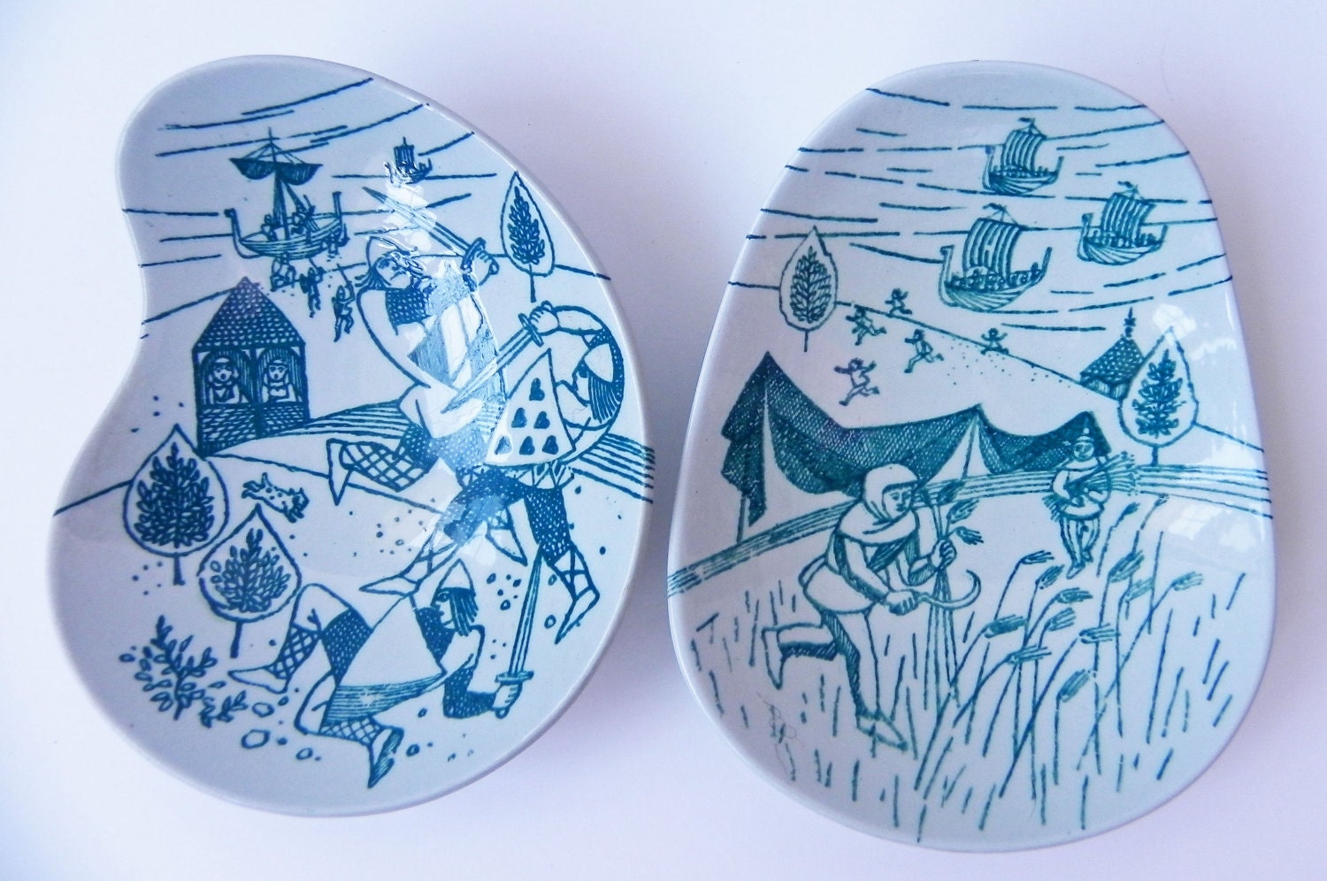 Two Vintage Limited Edition Viking Nymolle Dishes by EdibleComplex on Etsy