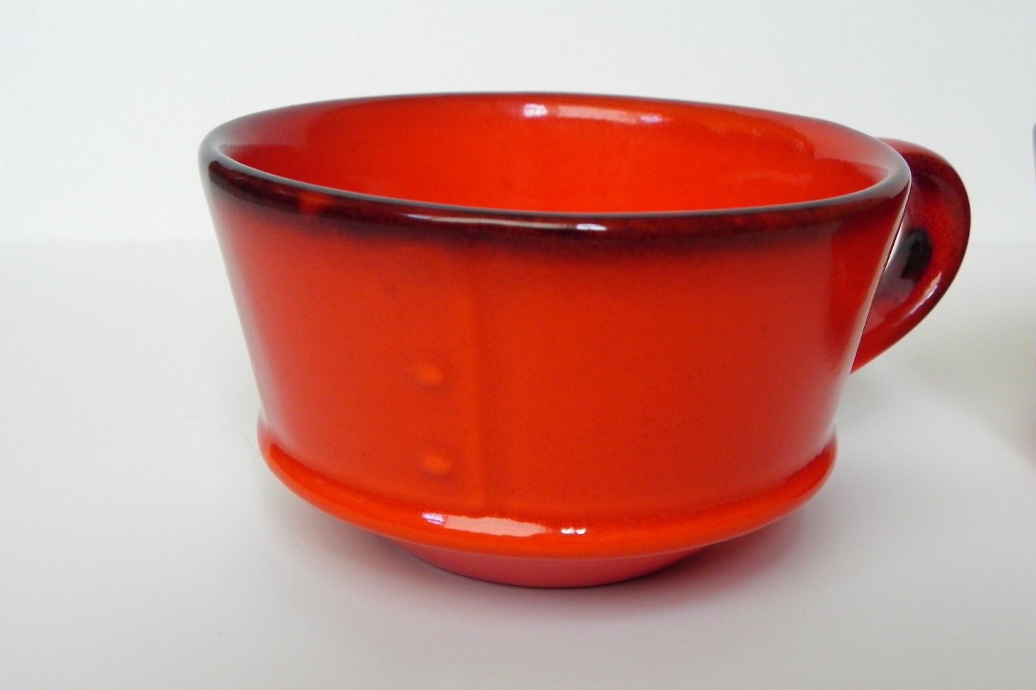 Two Vintage Mid Century Modern Metlox Poppytrail Red Rooster Cups by EdibleComplex on Etsy