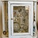 Jewelry Cabinet Jewelry Amoire 20 x 22 Handpainted White and Shabby