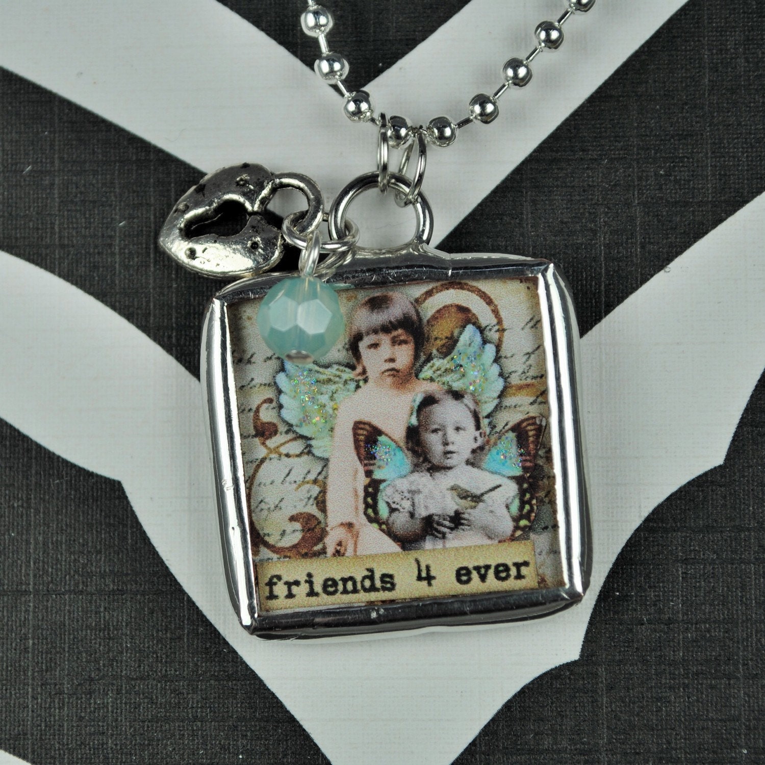 Friends Forever Sisters Necklace Personalized Necklace Sisters Pendant Soldered Necklace