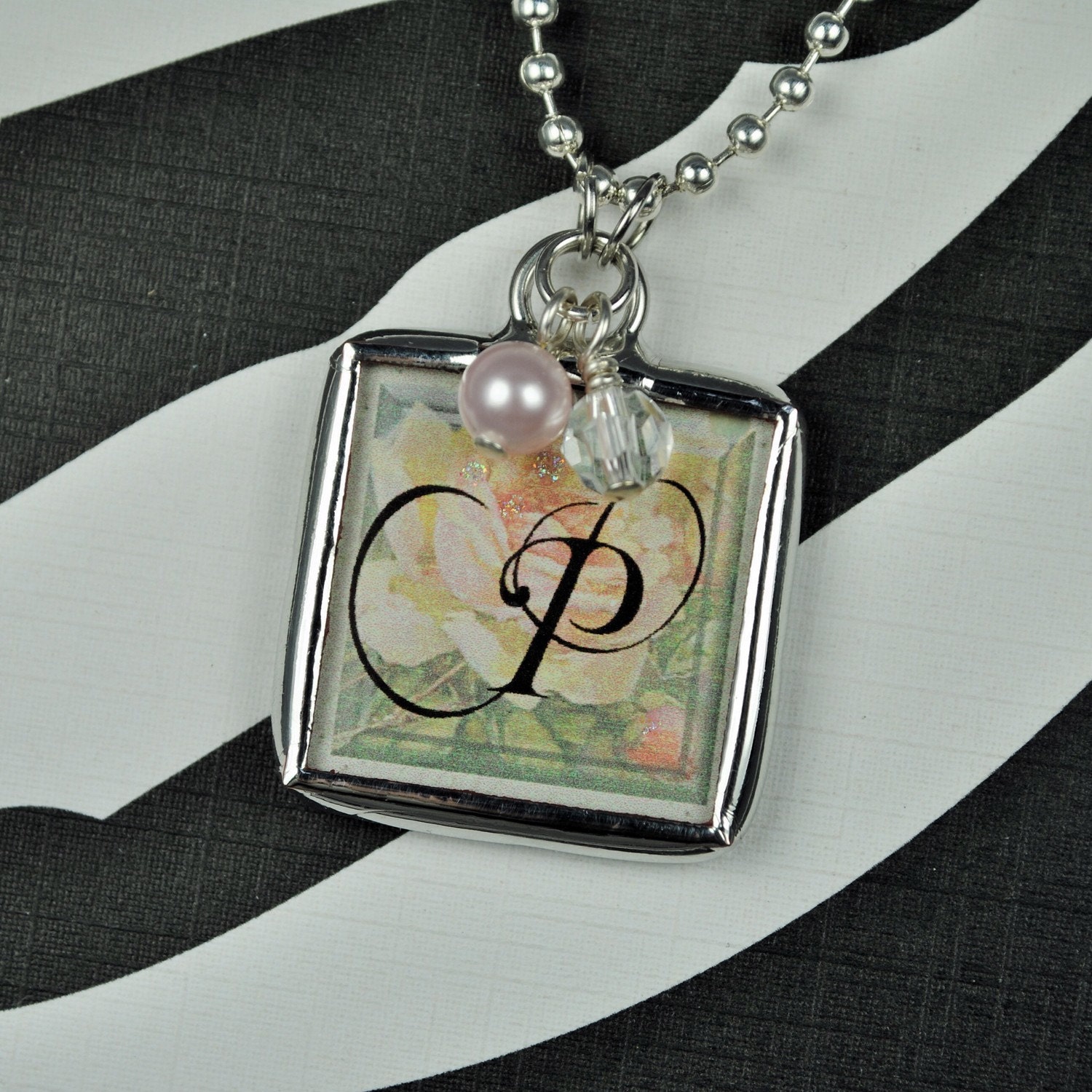 Live, Laugh, Love Graduation Pendant Personalized Initial Necklace