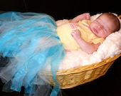 Extra Long Bits of Blue New Born Baby Tutu Baby Tutu  Photo Prop Tutu Layers of Blues and White Tutu Princess Sparkle Cuteness EtsyKids Team