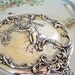 Antique Silver Hand Mirror Art Nouveau Repousse Cherub, Luxury Gift