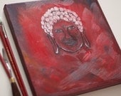 buddhist peace i . original oil painting . 10x10