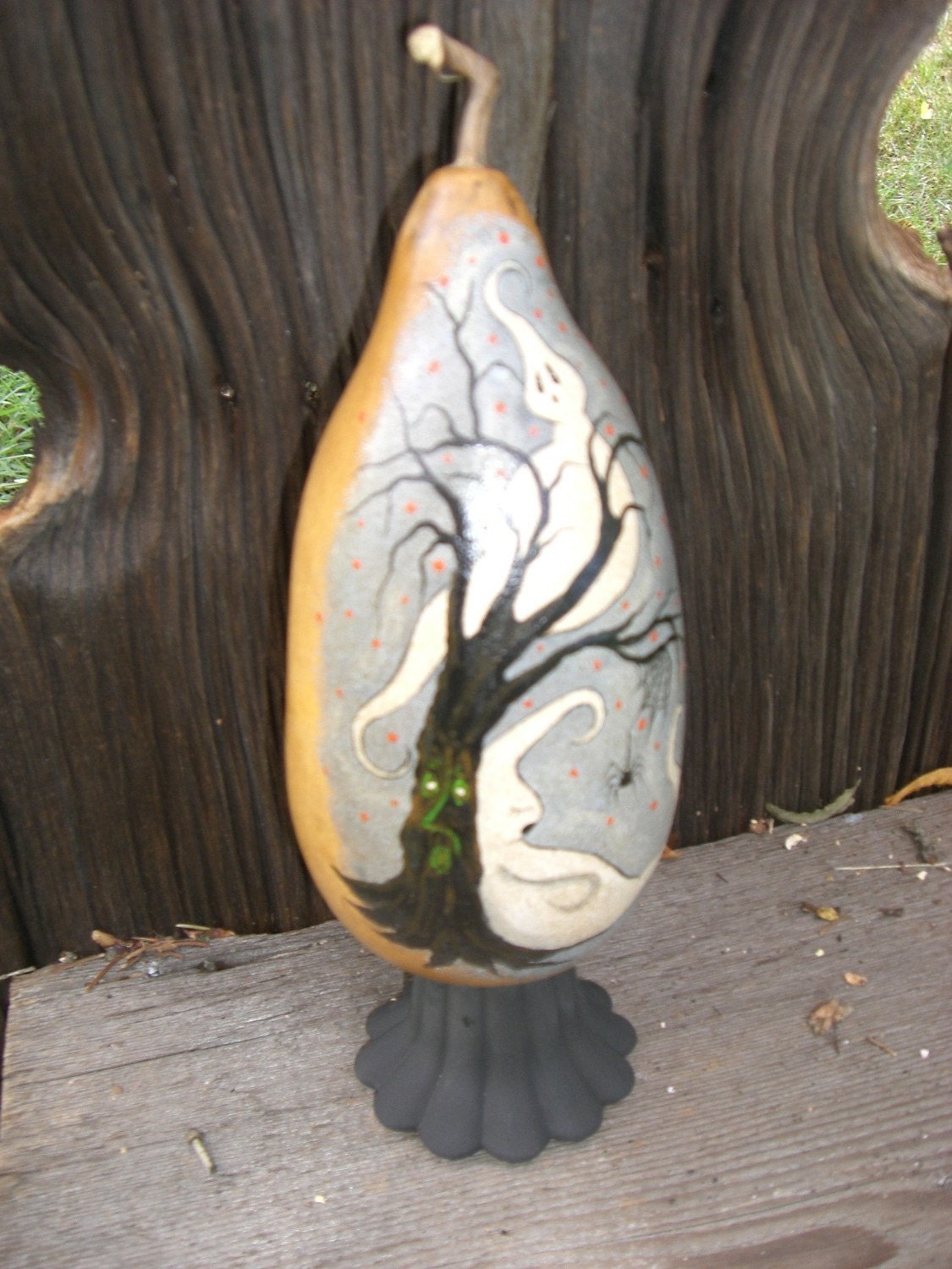 HALLOWEEN Gourd Sleeping Ghost Spider SPOOKY TREE