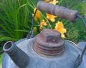 Vintage Gas Can, galvanized metal