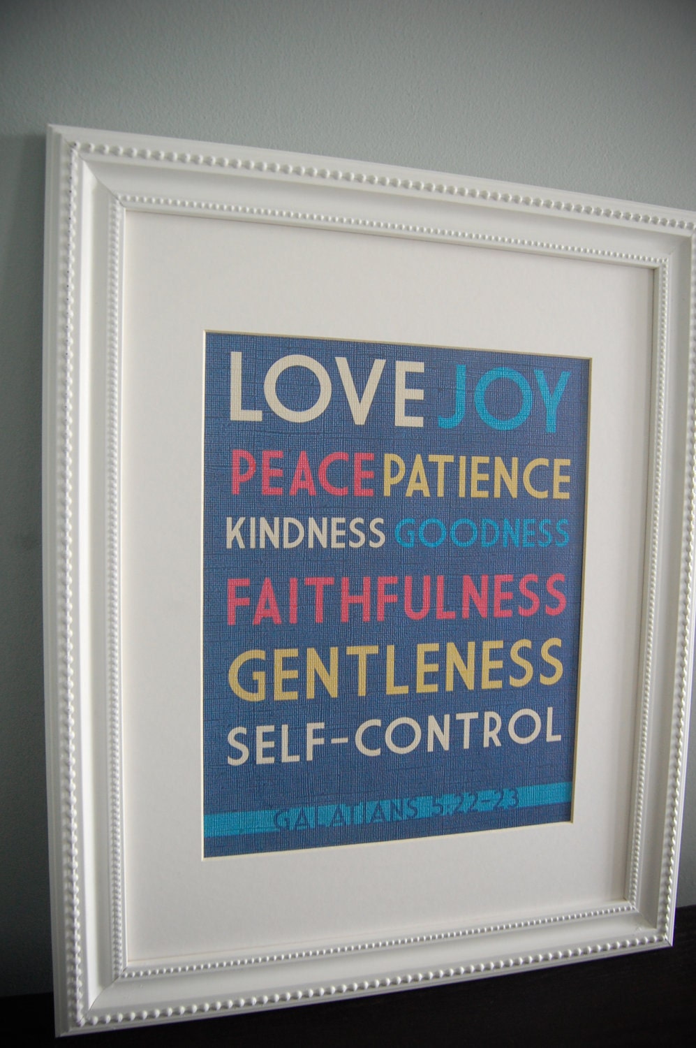 8x10 print Fruit of the Spirit Love Joy Peace Galatians 5:22