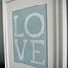 8x10 nursery print LOVE pink, blue, or green