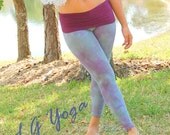 Japanese Plum Yoga Leggings (Slate, Violet, Plum)