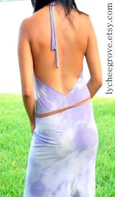 Drifting Cloud Halter Dress (Purple Blue)