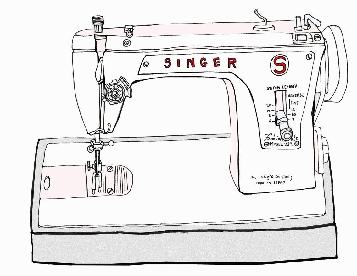 Sewing machine Art print