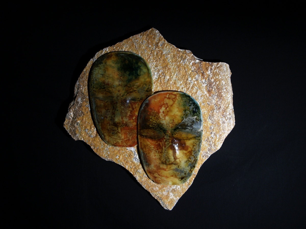 Buddha face,glass,hand painted,Serenity