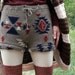 Upcycled Wool Sweater Shorts Knit Crocheted Aztec Ethnic Tribal One-of-a-Kind S M L