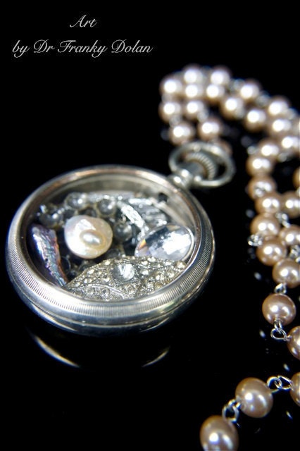 Faeries Found, Necklace by Award - Winning Fae Factory Steampunk Chic Eco Artist, Dr Franky Dolan  (Original jewelry art)