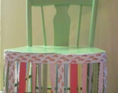 Ribbon Skirt Garland Banner Decor Wrap: Custom chair wrap. Custom ribbon wrap for high chair. High chair decor. Il_170x135