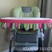 Ribbon Decor Wrap for High Chair: Custom made high chair wrap. Ribbon decor for high chair. High Chair Banner. Ribbon Banner.