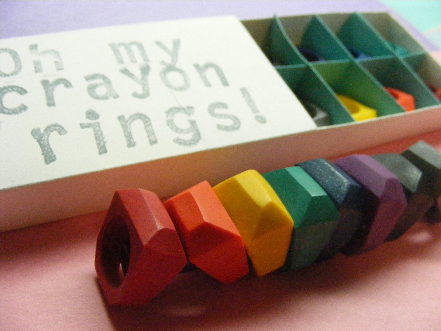 Stainless Steel Crayon Rings set of 8 Choose Size: 5, 6, 7, or 8