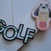 Golf Sport Custom Story Wall Letters ,Childrens Room decor,Teen Room Decor, Sports Teams, College Teams,Playroom Decor