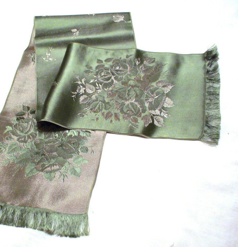 Etsy Scarf - Vintage Scarf - Evening Scarf - Scarf - 1930's Scarf - Reversible Scarf