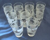 Etsy Kitchen - Kitchen - Housewares - Glass - Glass Tumblers - Beverage - Libby - Silver Leaf -