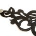 Black leather cuff bracelet - laser cut swirl design
