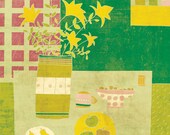 Still life with yellow flowers