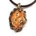 Wire Weave Jewelry Wire Wrapped Pendant Unique Stone Woven Bronze Copper
