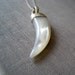 Mother Of Pearl Bear Claw Necklace Luminescent Hand Carved