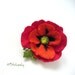 RED POPPY hand made felt brooch