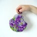 Wet Felted FLOWER Lilac Bushes coin purse Ready to Ship with bag frame metal closure Handmade  gift for her under 50 USD