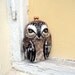 OWL Wet Felted coin purse Ready to Ship with bag frame metal closure Handmade